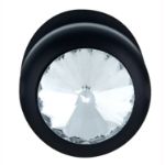 Image de DIAMOND BUTT PLUG ALUMINIUM 83MM X 30MM NOIR