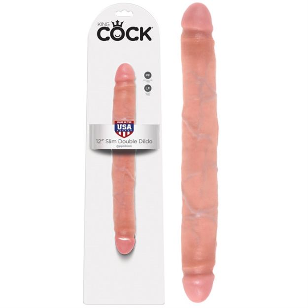 Image de KING COCK  12" SLIM DOUBLE DILDO