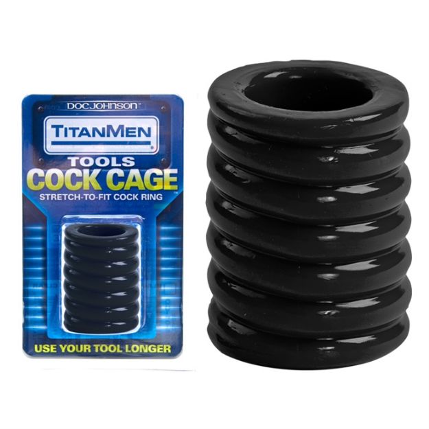 Image de TITANMEN TOOLS COCK CAGE NOIR