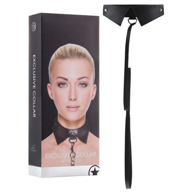 Image de EXCLUSIVE COLLAR AND LEASH BLACK OUCH
