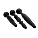 Image de "DARK RODS 3 PIECE" SILICONE PENIS PLUG