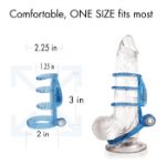 Image de Vibrating - Dual Vibrating Cock Cage - Blue