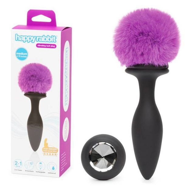Image de HAPPY RABBIT VIB BUTT PLUG MEDIUM PURPLE