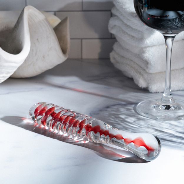 Image de EVE'S SWEETHEART SWIRL GLASS DILDO