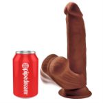 Image de 8" Triple Density Cock W/Swinging Balls - Brown