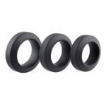 Image de Adam's 3-piece Penis Ring Set - Silicone black