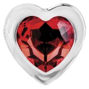 Image de Red Heart Gem Glass Plug - Medium