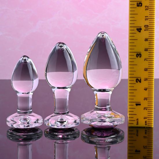 Image de PINK GEM GLASS PLUG SET
