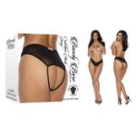 Image de CROTCHLESS MESH BRIEF BLACK