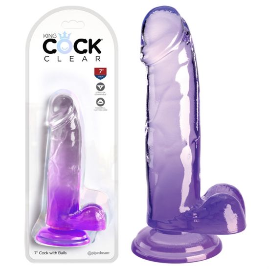 Image de King Cock Clear 7" With Balls - Purple