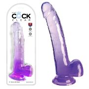 Image de King Cock Clear 9" With Balls - Purple