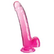 Image de King Cock Clear 9" With Balls - Pink